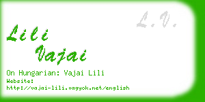 lili vajai business card